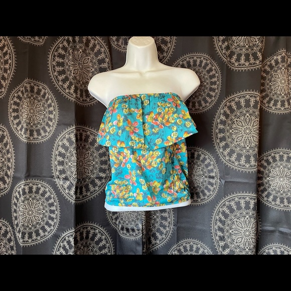 Floral tube top - Picture 1 of 3